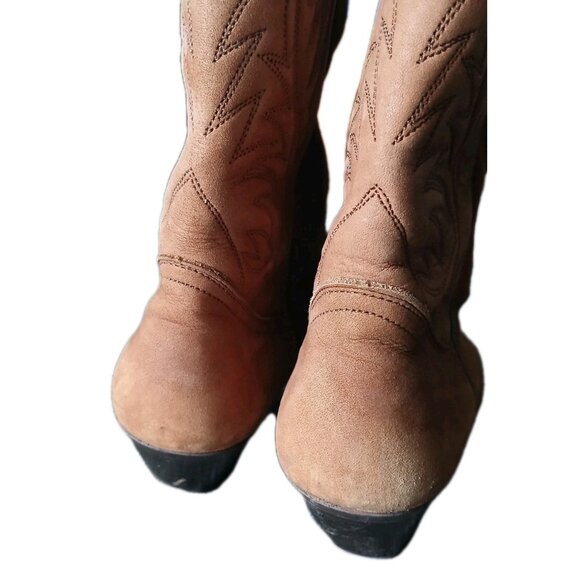 VTG Womens 8 DINGO Cowboy Western Leather Brown Boots Cowgirl Southwest USA - Picture 5 of 8